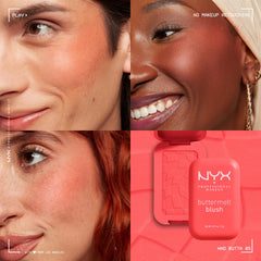 NYX Professional Makeup Buttermelt Blush, Buttery Soft Powder Blush, Up to 12 H Wear, Fade & Transfer Resistant, With Mango, Almond & Shea Butters, Shade: Had Butta