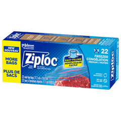 Ziploc Medium Food Storage Freezer Bags, Grip 'n Seal Technology for Easier Grip, Open and Close, 19 Count