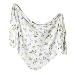 Large Premium Knit Baby Swaddle Receiving Blanket Haven by Copper Pearl, Large 46 x 46 (H3-M7DY-K3MR)