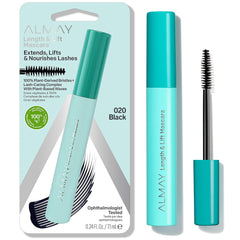 Almay Lenghthening Mascara,Volume & Lift, Eye Makeup, Hypoallergenic and-Fragrance Free, 030 Black, 0.24 Fl Oz/ 7ml