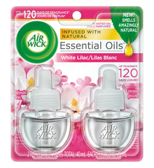 Airwick Plug In Scented Oil, White Lilac Fragrance, Infused With Natural Essential Oils (2x20ml)
