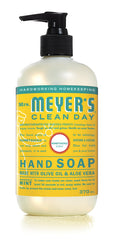 Mrs. Meyer's Clean Day Liquid Hand Soap, Honeysuckle, Cruelty Free and Biodegradable Hand Wash Made with Essential Oils, 370 ml Soap Pump Bottle