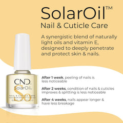 CND SolarOil Cuticle Oil, Natural Blend Of Jojoba, Vitamin E, Rice Bran and Sweet Almond Oils, Moisturizes and Conditions Skin