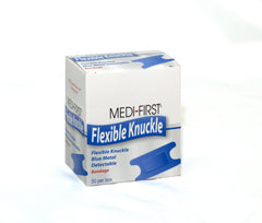 Medique Products 65250 Woven Knuckle Blue Metal Detectable Bandage, 50 Per Box