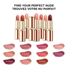 L’Oréal Paris Colour Riche Lipstick Les Nus, Creamy Hydrating Formula, Radiant Nude Colours, Nu Parisien, 1 Count