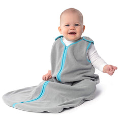 baby deedee Sleep Nest Fleece Baby Sleeping Bag, Gray Aqua, 0-6 Month, 140