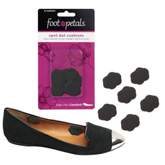 Foot Petals Women's Pressure Pointz Spot Cushions Insole, Black, Medium/One Size M US