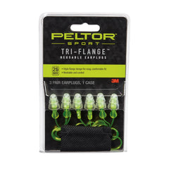 Peltor Sport Tri-Flange Corded Reusable Earplugs, 3-Pair Per Pack