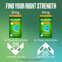 Nicorette Gum Smoking Cessation Product, Nicotine Replacement Therapy Aid for Adults, Doubles Quit Success, Fresh Fruit, 2mg, 210 Pieces
