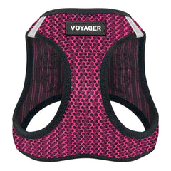 Voyager Step-in Air Dog Harness - All Weather Mesh Step in Vest Harness for Small and Medium Dogs by Best Pet Supplies - Fuchsia, S