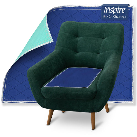 Inspire Washable Waterproof Chair Pad for Incontinence, 18 Inches X 24 Inches