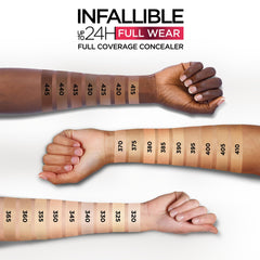 L’Oréal Paris Infallible Full Wear Concealer, Concealer Makeup, One-Swipe Full Coverage, Matte Finish, Waterproof, Transfer-Resistant, Longwear Up to 24 Hours, 10 ml, Chestnut