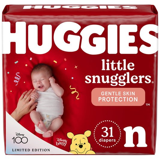 HUGGIES Newborn Diapers - Huggies Little Snugglers Disposable Baby Diapers, 31ct, Jumbo pack
