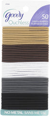 Goody Ouchless Braided Hair Elastics, Value Pack, 2 mm, 50 Count