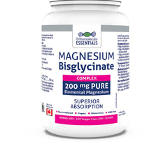 Orthomolecular Essentials - Magnesium Bisglycinate Complex 200mg, 250 Veggie Caps - Elemental Magnesium for Sleep - Bone Health and Muscle Cramp Relief - Calm Magnesium Complex Supplement