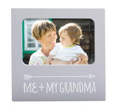 Kate & Milo Me and My Grandma Picture Frame, New Parents Keepsake, Grandparent’s Day Photo Frame, Tabletop Nursery Decor, 4x6 Photo Insert, Gray