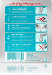 Band-Aid Hydrocolloid Bandages Extra Large, Waterproof Adhesive, Hydro Seal Bandages, 3 Bandages