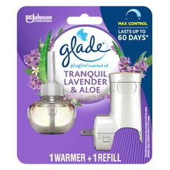 Glade PlugIns Air Freshener Tranquil Lavender & Aloe Starter Kit