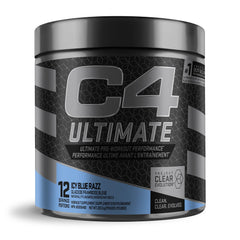 Cellucor C4 Ultimate Pre Workout Powder - Sugar Free Preworkout Energy with 300mg Caffeine and Creatine for Men & Women - Icy Blue Razz, 12 Servings