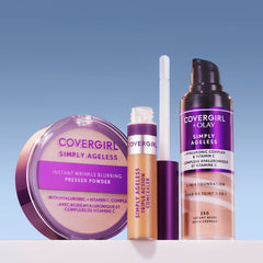 Covergirl -Simply Ageless 3-in-1 Liquid Foundation Infused with Hyaluronic Complex, Vitamin C and Niacinamide - Hydrating Formula, 100% Cruelty-Free