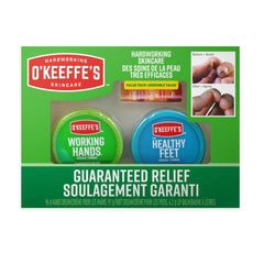 O'Keeffe's Giftbox Including Lip Repair with Cherry and Vitamin E Oil Stick, Working Hands and Healthy Feet