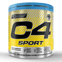 Cellucor C4 Sport Pre Workout Powder - Preworkout Energy with Creatine, Beta-Alanine, and 135mg Caffeine - NSF Certified for Sport - Blue Raspberry, 30 Servings