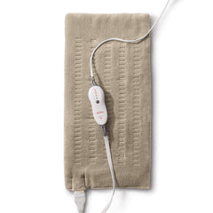 Sunbeam Premium King Size Heating Pad with Compact Storage - Moist Integrated Heating Pad for Pain Relief, 4 Heat Settings, 2 Hour Auto-Off, Beige