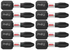 Bosch ITPH2R102 2 Pc. Impact Tough 1 In. Phillips #2R (Reduced) Insert Bits