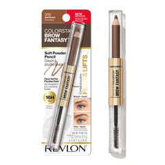 Revlon ColorStay Brow Fantasy, All In One Eyebrow Powder Pencil with Shaping Clear Gel, Gel Infused with Panthenol, Smudge-proof, 16HR Visibly Full Brows, 102 Soft Brown