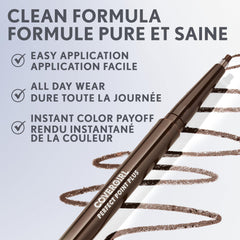 COVERGIRL - Perfect Point Plus Eyeliner, micro-fine point, precise line, built-in smudger tip for a softer, smokier look, 100% Cruelty-Free, Espresso - 210