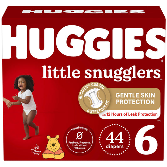 Huggies Little Snugglers Baby Diapers, Size 6, Giga Pack, 44ct
