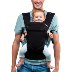 Beco Gemini Baby Carriers from Newborn to Toddler - Certified Ergonomic Newborn Baby Carrier for Infants and Children of 7-35 lbs - Porte Bébé M Shape, Adjustable Seat, 100% Cotton (Metro Black)