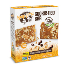 Lenny & Larry's The Complete Cookie-fied Bar, Plant-Based Protein Bar, Vegan and Non-GMO, Peanut Butter Chocolate Chip, 45 g, 9 Count
