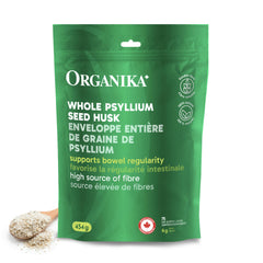 Organika Psyllium Seed Husk Whole- Excellent Source of Fibre, Aids in Digestion and Constipation- 454 G