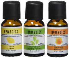 Homedics Assorted Oil 3 Pack Aromatherapy Therapeutic Essential Oil Sampler for a Diffuser, 15 ml (Pack of 1)