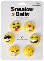 Sneaker Balls Unisex's Emoji Sof Sole Shoe Eliminator & Remover, 3PK-Fresh, Clean Scent Blocks Odors-Twist-to-Activate, Colorful Designs, 6 Pack