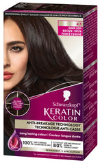 Schwarzkopf Keratin Color Permanent Hair Color Cream, 4.1 Dark Ash Brown, 1 Count