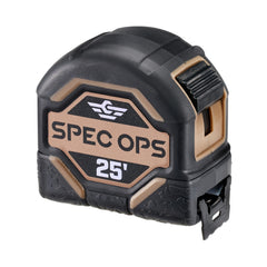 Spec Ops Tools 25-Foot Tape Measure, 1" Double-Sided Blade, Military-Grade Composite Case, 3% Donated to Veterans,