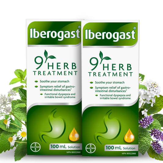 Iberogast 9 Herb Gut Health Treatment - Naturally Sourced Extracts, Gut Health Supplements For Women And Men, Digestive Supplements To Relieve Gastrointestinal Disturbances And IBS Symptoms, 2x100ml