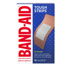 Band-Aid Brand Adhesive Bandages, Tough-Strips, Extra Large (1.75-Inch Wide), 10 Count (Pack of 2)