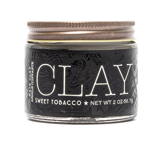 18.21 Man Made Hair Clay Pomade with Matte Finish for Men, Sweet Tobacco, 2 oz - Professional Hair Styling and Sculpting Clay Pomade for Short to Medium Length Hairstyles - Medium-Hold, Shine-Free