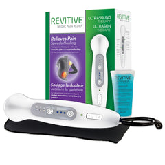 Revitive Ultrasound Therapy Device for Pain Relief, Muscle Recovery & Injury Healing - Promotes Faster Healing - Portable Therapy Machine - Includes Ultrasound Gel - Drug-Free, Home Use