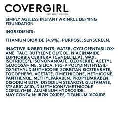 Covergirl - Simply Ageless Instant Wrinkle Defying Foundation With Hyaluronic Complex, Vitamin C, and Niacinamide - SPF 28, 100% Cruelty-Free
