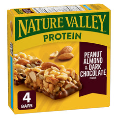 NATURE VALLEY Peanut Almond and Dark Chocolate Flavour Protein Bars, Granola Bars, Made with Real Peanuts, Source of Protein, Pack of 4 Protein Bars