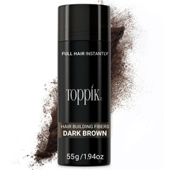 TOPPIK Hair Building Fibers for Instantly Fuller Hair, (DARK BROWN), 55 g, Fill In Fine or Thinning Hair, Instantly Thicker Looking Hair, Multiple Shades for Men & Women