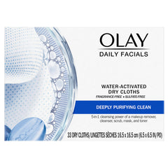 Olay Daily Facials Deep Purifying Cleansing Cloths, 33 Count