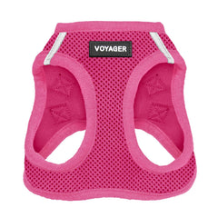 Best Pet Supplies Voyager Step-in Air Harness - All Weather Mesh, Reflective, No Pull Harness for Dogs, Cats - Secure with Hook & Loop Fastener, Buckle, Double D-Rings - Fuchsia, XXXS