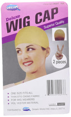 DREAM Deluxe Wig Cap - Beige Nude (2 Piece), Beige / Nude, x2