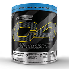 Cellucor C4 Ultimate Pre Workout Powder - Sugar Free Preworkout Energy with 300mg Caffeine and Creatine for Men & Women - Icy Blue Razz, 20 Servings