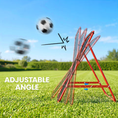 Volleyball Rebounder Net Football Training Aid Kickback Target Play Red